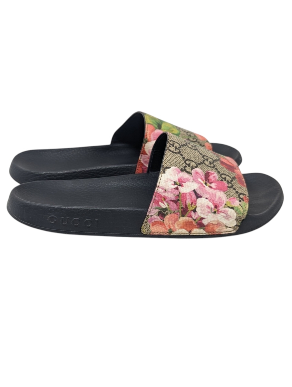 Gucci GG Web Supreme Bloom Floral Slide Sandals Size EU 38 - Picture 5 of 11